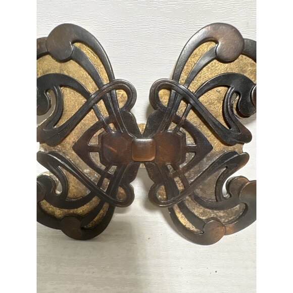 Yves St Laurent Belt Buckle Butterfly Ornate Details Art Nouveau 1970's Lg Unise - Picture 5 of 16